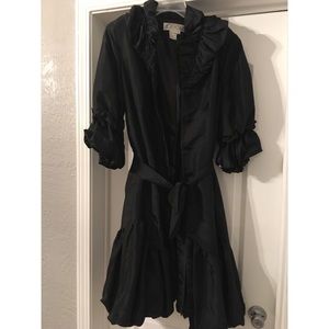 Black button up dress